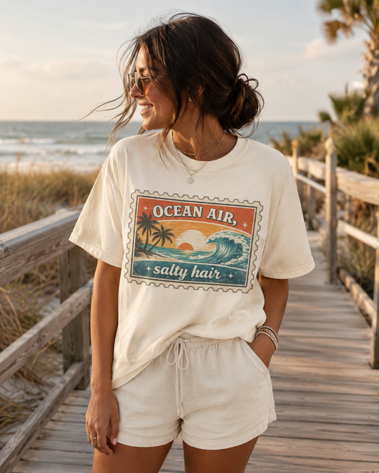 Ocean Air Salty Hair Shirt | Comfort Colors Ocean Lover Tee